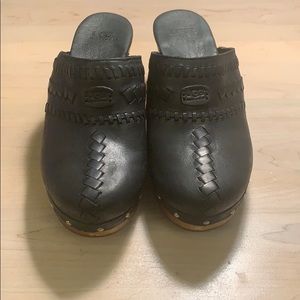 Ugg Shearling-Lined Wooden Clogs